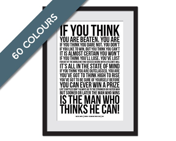 Man Who Thinks He Can Art Print Walter D Wintle
