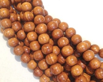 6mm Bayong Natural Wood Beads 16 inch Strand, 72 Beads for Mala Necklaces