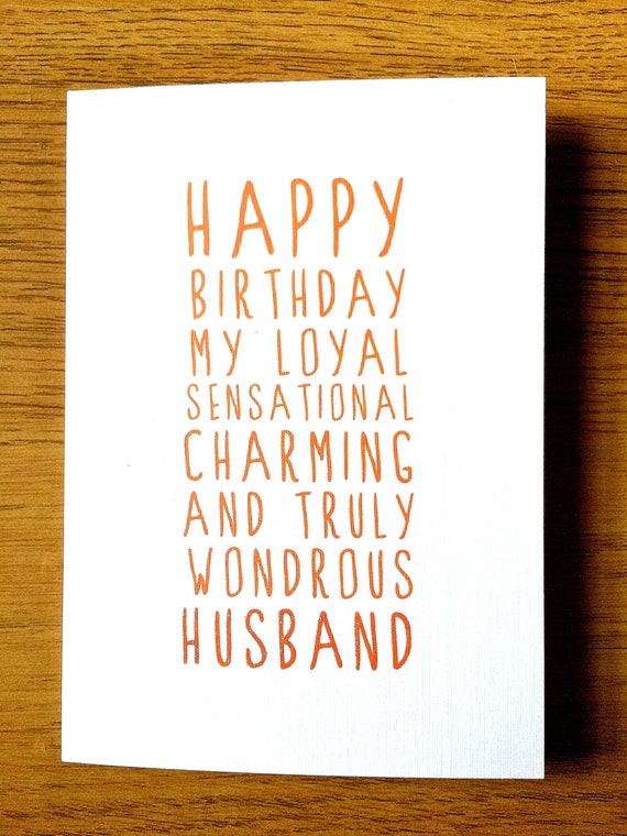 Sweet Description Happy Birthday Husband by LittleMushroomCards
