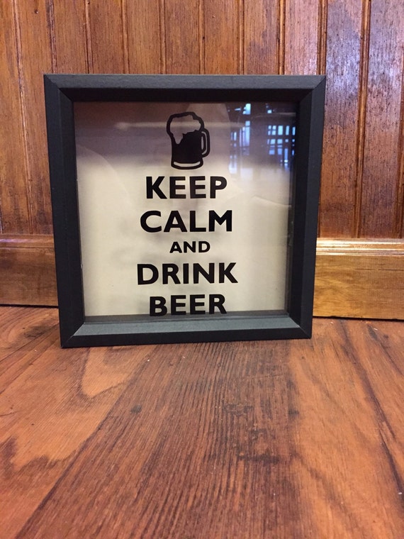 Beer Bottle Cap Shadow Box by TheBoredMomma on Etsy