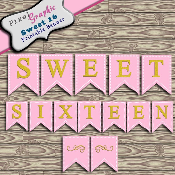 Sweet 16 Banner Template