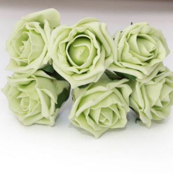 72 Stems Artificial Roses SAGE GREEN Mixing by WisteriaAvenue