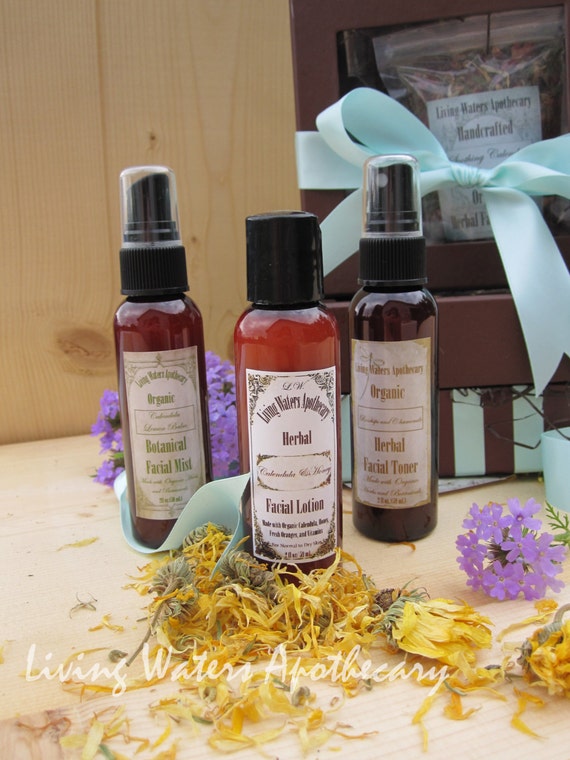 Facial Gift Botanical Facial Set/ Gift by LWApothecary