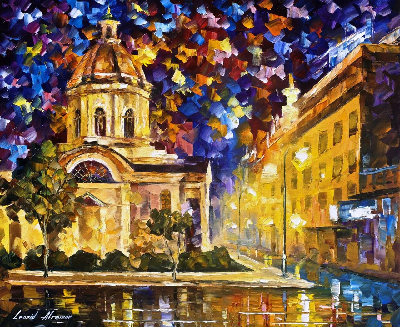 Asuncion Paraguay PALETTE KNIFE Cityscape Modern Wall Art