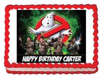 Ghostbusters party decoration edible cake image cake topper frosting sheet