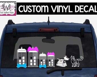 VINYL DECAL: DIY Doctor Who Inspired Tardis Family, Car Decals
