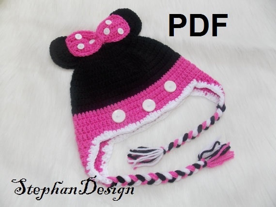 Minnie Mouse HatCrochet Baby Girl HatMinnie Mouse toddler