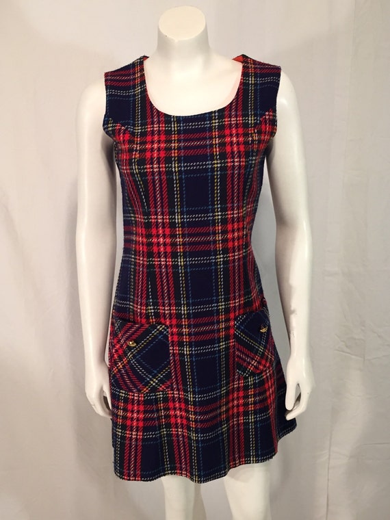 Groovy A-Line Sleeveless Dress Jumper 60s by CarolinaThriftChick