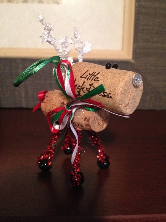 christmas reindeer wine cork ornament by intoxicatedcreations christmas reindeer wine cork ornament by intoxicatedcreations