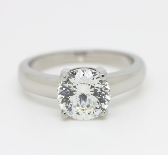 Solitaire Portuguese cut 2ct Lab Diamond ring by TheAladdinsCave