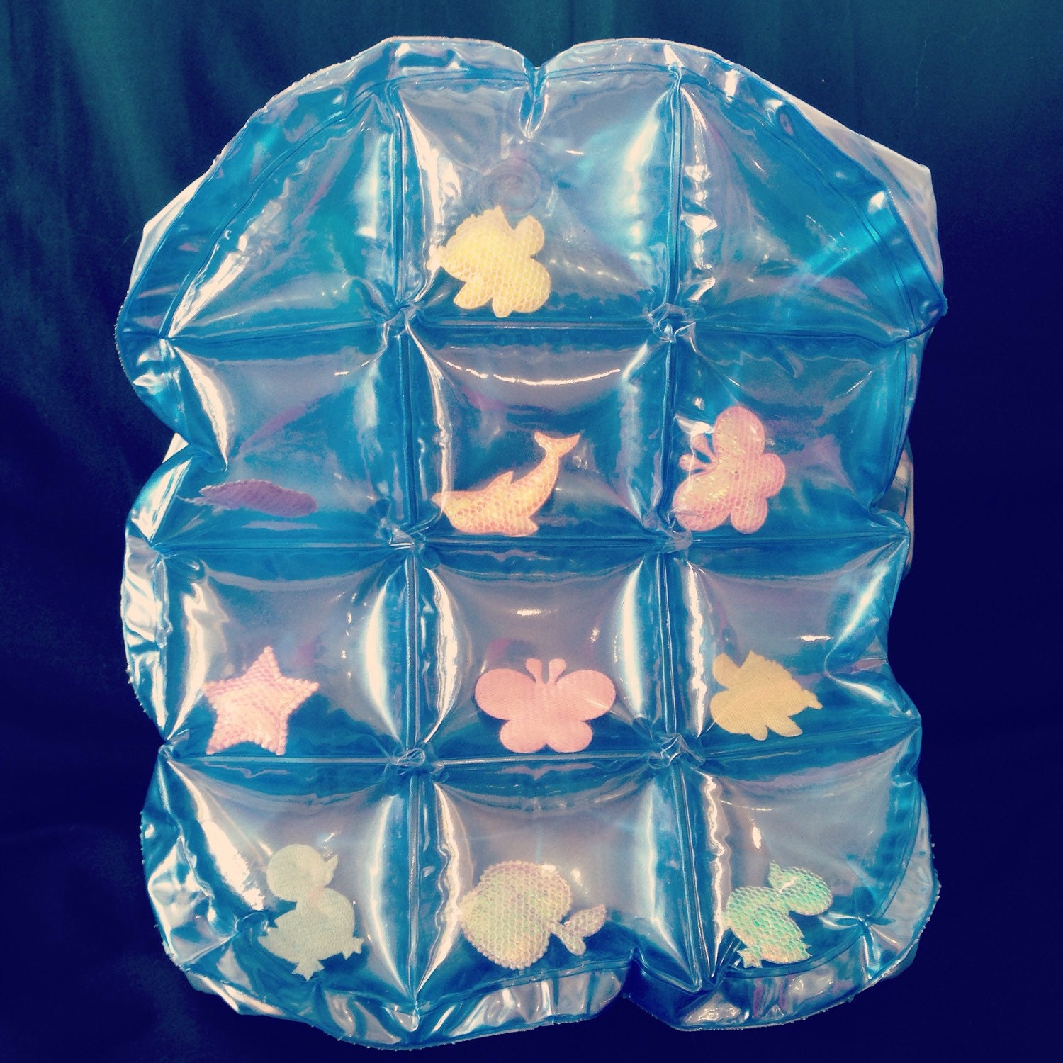 90's Inflatable Bubble Backpack Bag Blue
