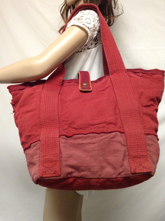 Free Ship Large Shoulder Tote Gym Travel Bag red GAP