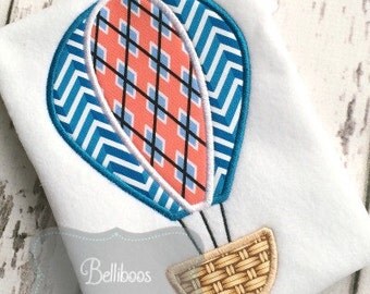 Hot Air Balloon Applique Design - Transportation Applique Design - Balloon Applique Design - Balloon Embroidery Design - Summer Applique