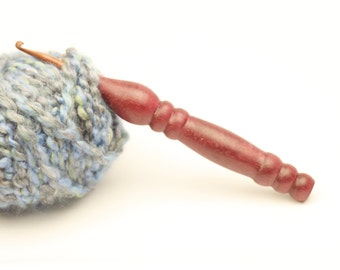 Free Shipping to United States! Pick Your Size Wooden Crochet Hook In PurpleHeart