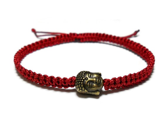Red String Bracelet, bracelet de Bouddha, bracelet Bouddha, Kabbale bracelet, bracelet cordon