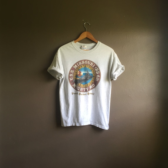 U.S.S. MISSOURI BATTLESHIP T-Shirt Vintage by RevengeUsedGood