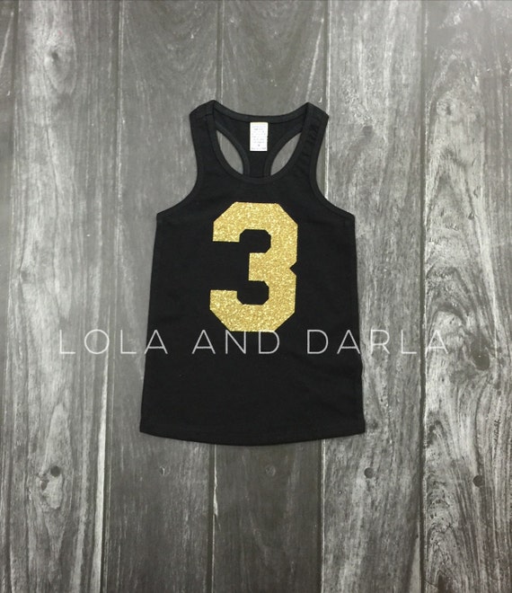 Number tank in GOLD sparkle Infant baby tank top by LolaandDarla