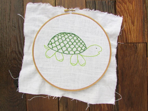 Turtle Hand Embroidery Pattern