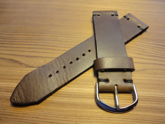 Handmade 22mm Horween Natural Chromexcel Leather Watch Band