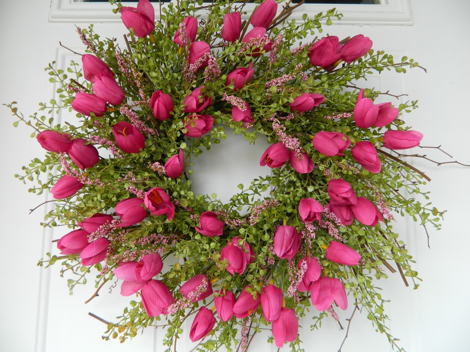 Spring Tulip Wreath Spring Wreath by CountrysideFlorals on Etsy