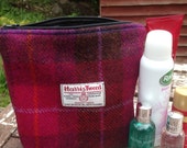Harris Tweed Washbag - checks and tartan, make up bag, woman accessory, storage, cosmetic bag, vanity storage