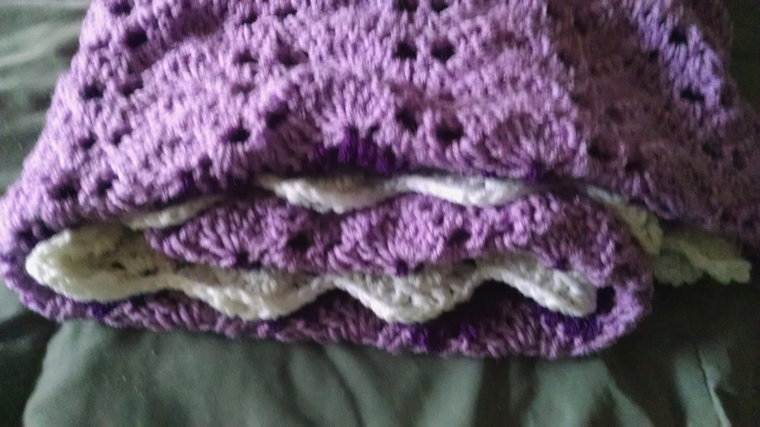 Orchid Blanket for Twin bed. Crochet Handmade by CrochetbyAShay