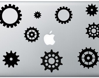 Gears Laptop Decal