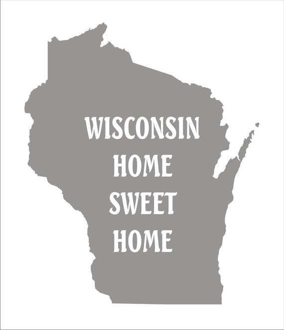 Items similar to WISCONSIN Home Sweet Home Silhouette- STENCIL- 5 sizes ...