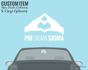 PhiSig Phi Sigma Sigma Throw Car Laptop Dorm Window Vinyl Sorority Decal Sticker