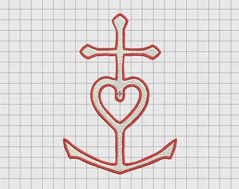 Kreuz herz anker Etsy