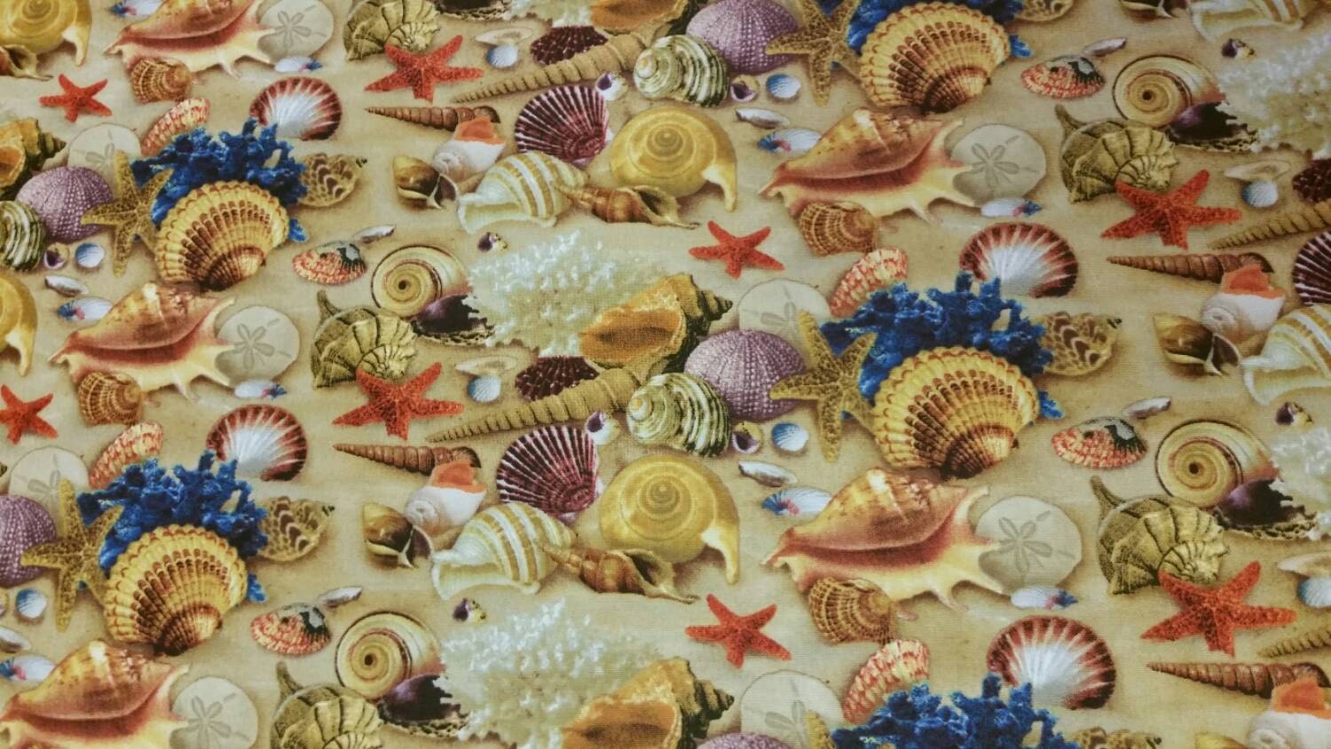 Sea Shells Quilt Fabric ByTheYard High Quality Quilt Cotton