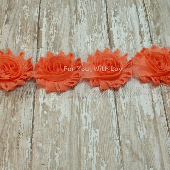 peach shabby rose trim frayed shabby craft diy flowers by peach shabby rose trim frayed shabby craft diy flowers by