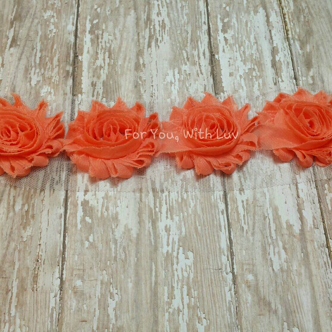 peach shabby rose trim frayed shabby craft diy flowers by the yard fabric shabbies peach shabby rose trim frayed shabby craft diy flowers by the yard fabric shabbies