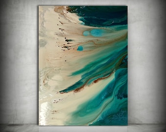Art Painting, ORIGINAL Painting, Acrylic Painting Abstract Painting, Coastal Painting, Extra Large Wall Art, Coastal Home Decor 36 x 48