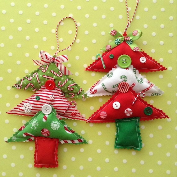 Christmas Tree Ornaments Fabric Christmas Tree ornaments