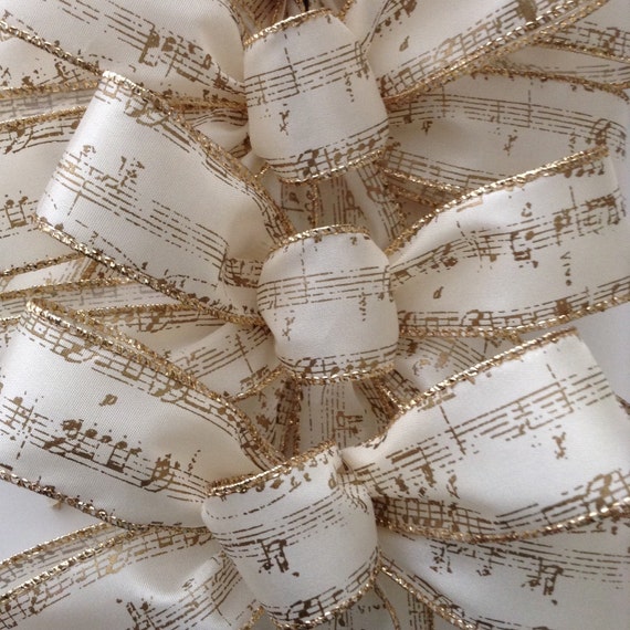 Christmas music bows Music theme Christmas bows by CraftsbyBeba