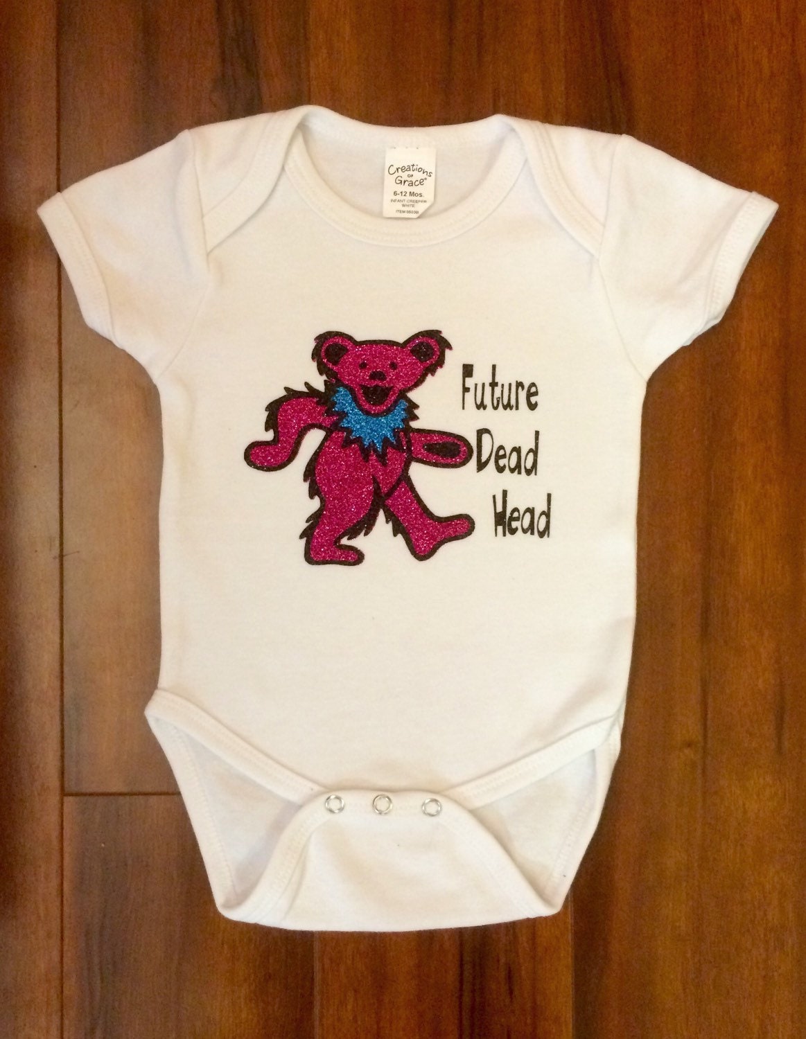 Grateful Dead Onesie Glitter