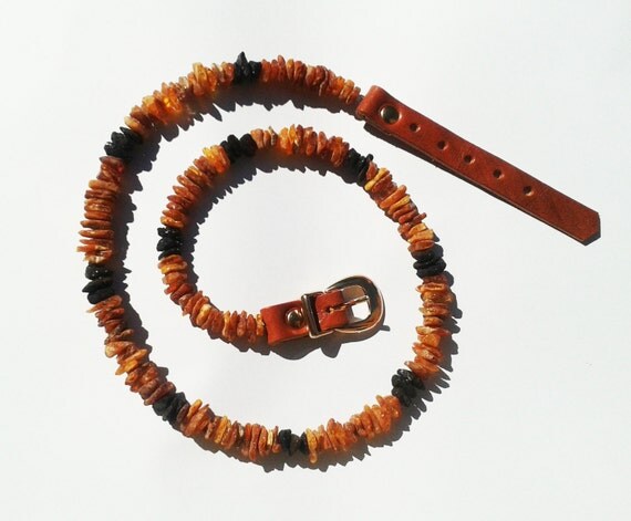 Items similar to Raw Baltic Amber Dog Collar - 23 to 25 inches