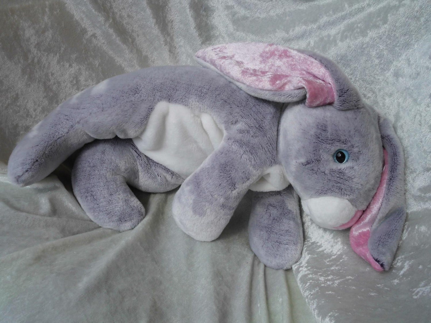 gray bunny stuffed animal