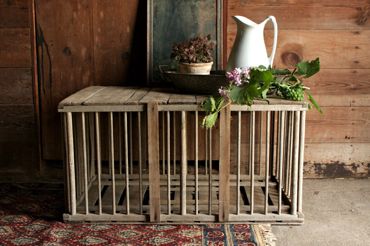 Vintage Chicken Crate Large Crate Vintage Poultry Crate