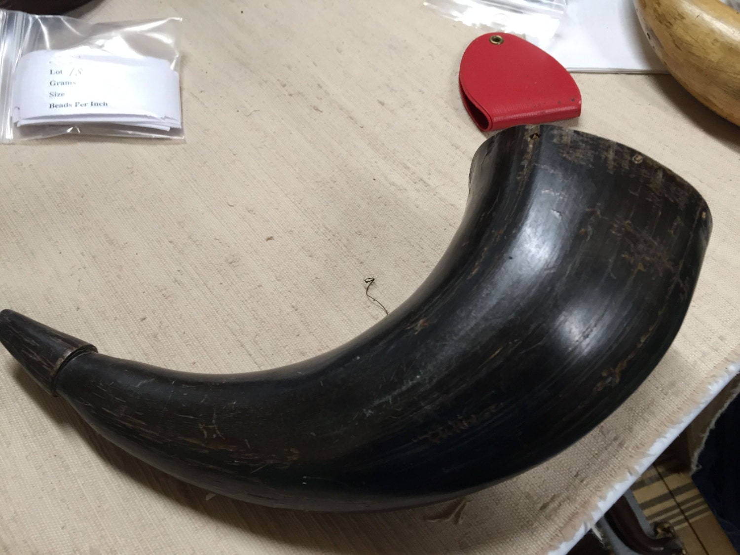 Antique Buffalo Powder Horn If Only It Could by sorefeetantiques