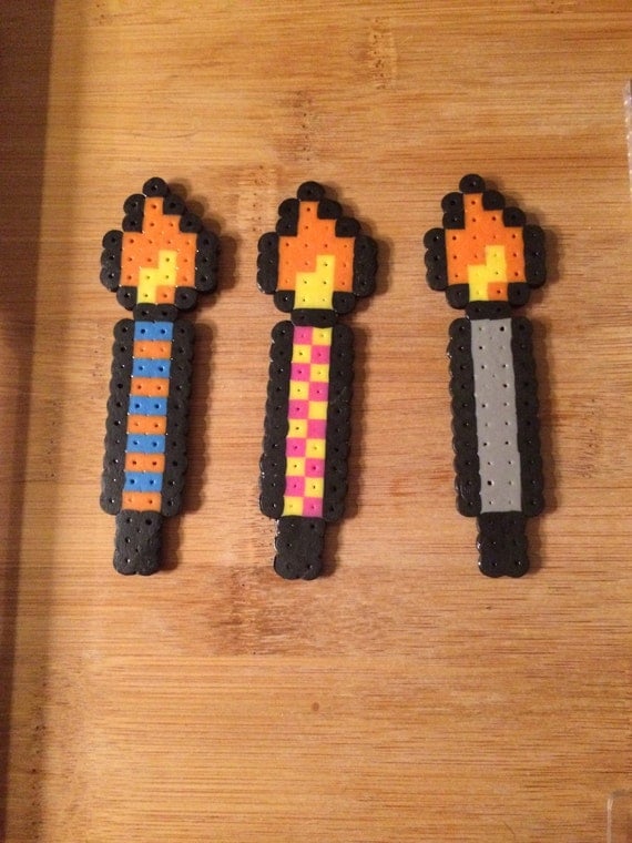 Set of 6 Perler Bead Birthday Candles by ThePinkTurtleLady