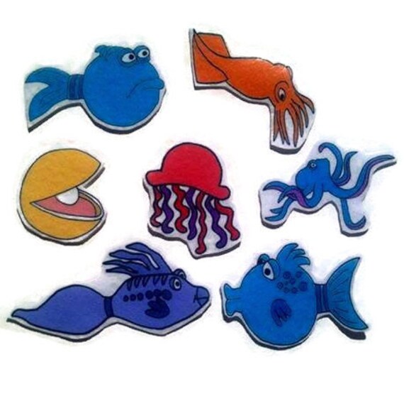 Felt Pout Pout Fish flannel board story felt by BusyKidActivities