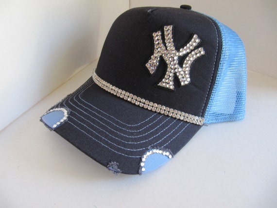 Yankees womens baseball cap w with rhinestones