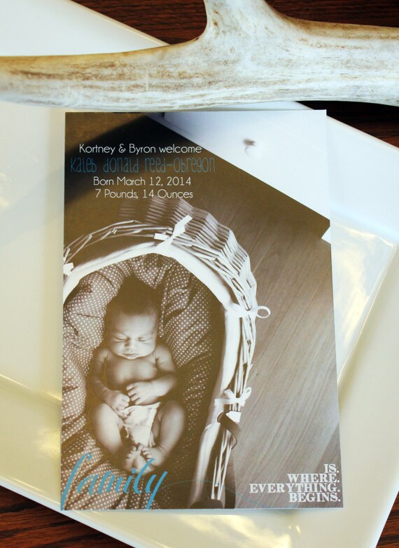 Items similar to Baby Announcement Printable on Etsy