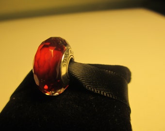 New Authentic Pandora 925 Sterling Silver Fascinating Red Bead Charm 791066