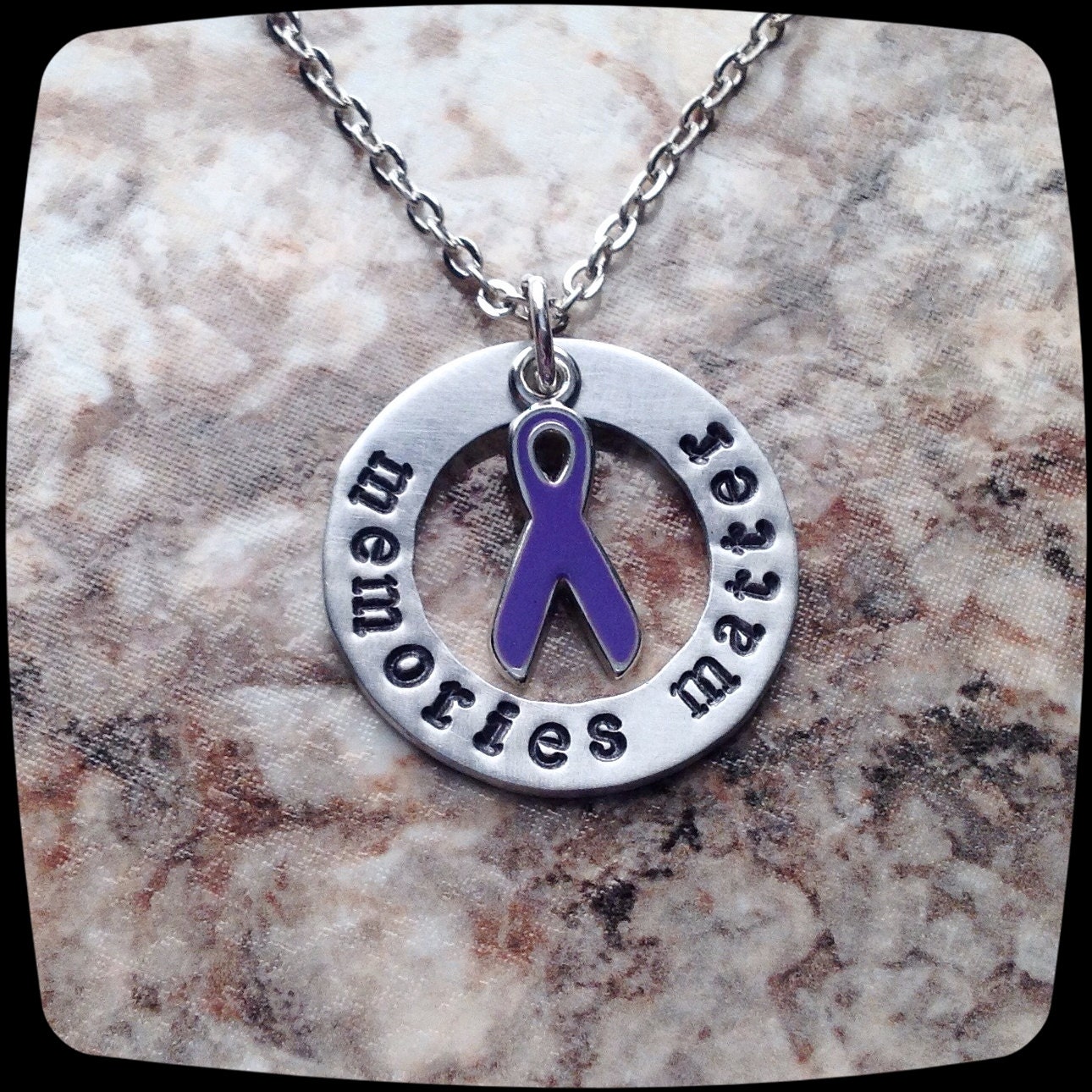 Alzheimer's Awareness Jewelry Alzheimer's by ThatKindaGirl on Etsy