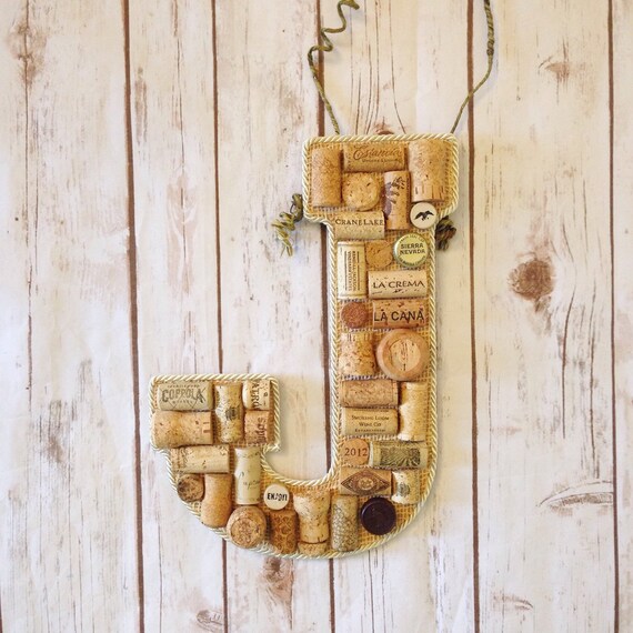 Wine cork door hanger by TrueVineGifts on Etsy