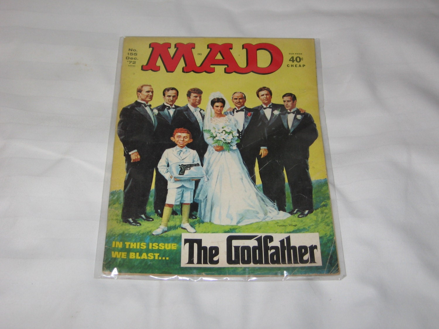 vintage dec. 1972 mad magazine with the godfather on the cover