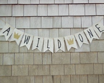 Where the Wild Things Are First Birthday Banner, Where the Wild Things Are Shower Decor, 1st Birthday Banner, 1st Birthday Burlap Garland